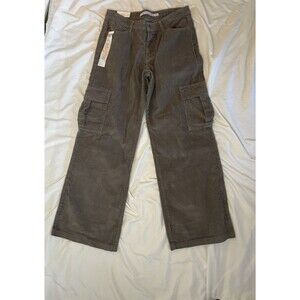 NWT Tinseltown  Corduroy Cargo Pants Low Rise Gray Size 13